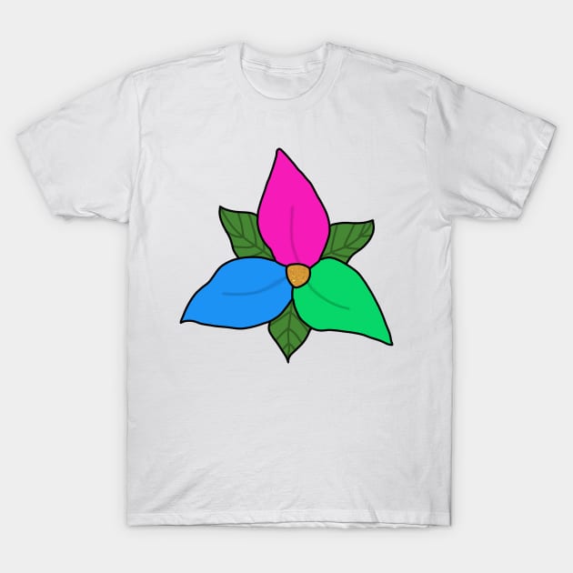 Polysexual pride flower T-Shirt by Becky-Marie